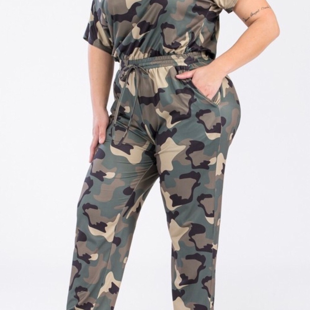 Camo Print Women's Jumpsuit